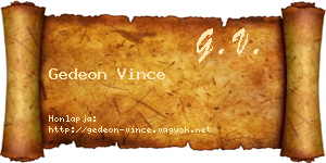 Gedeon Vince névjegykártya